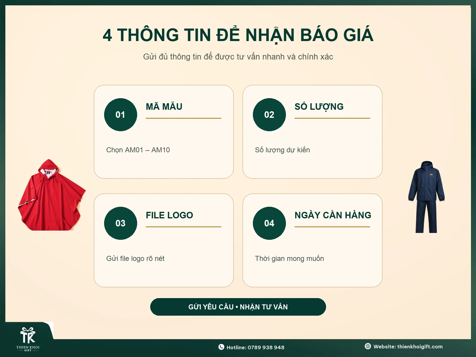 Thông tin nhận báo giá