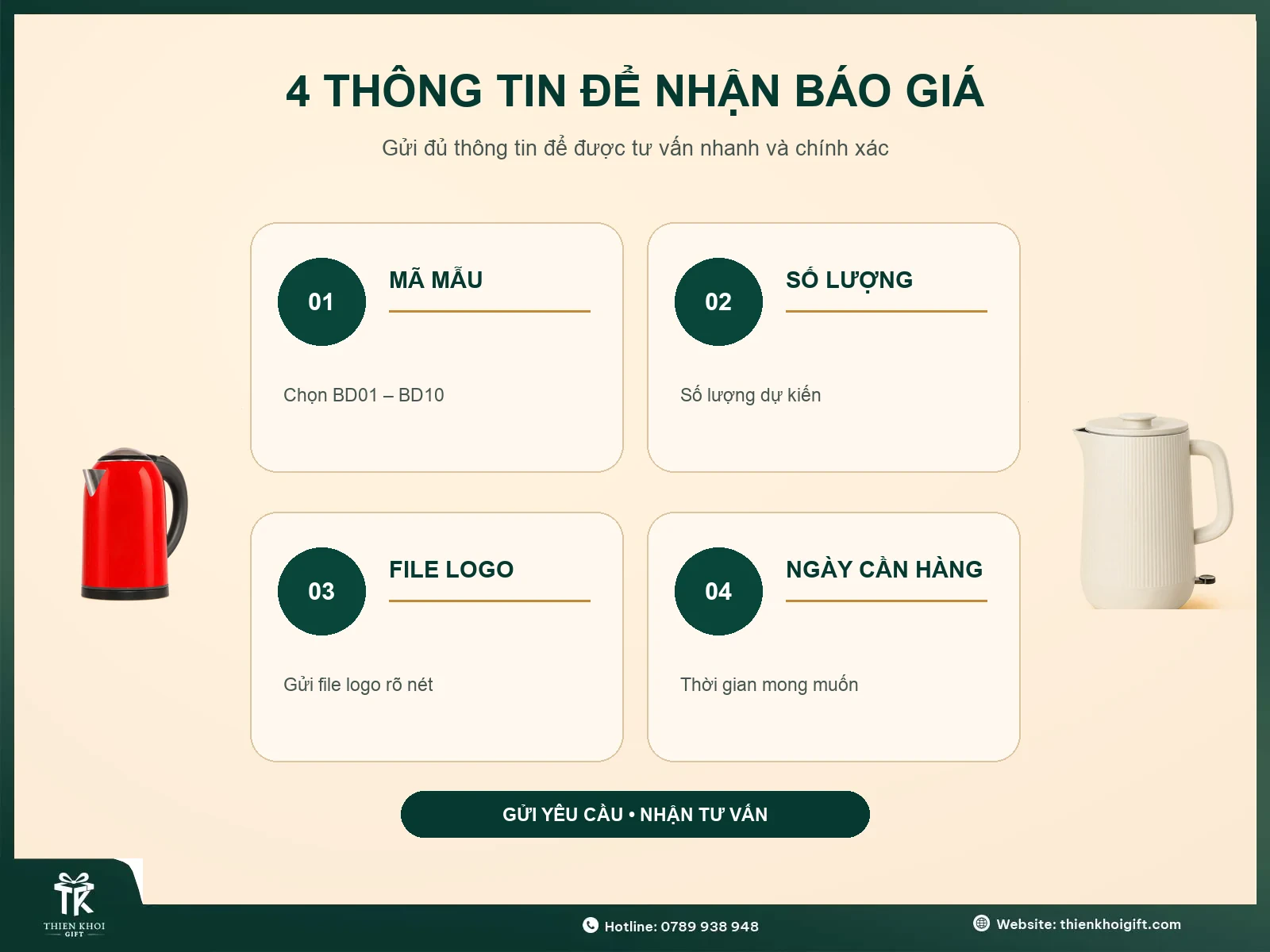 Bình Đun Siêu Tốc In Logo - thong tin nhan bao gia binh dun sieu toc