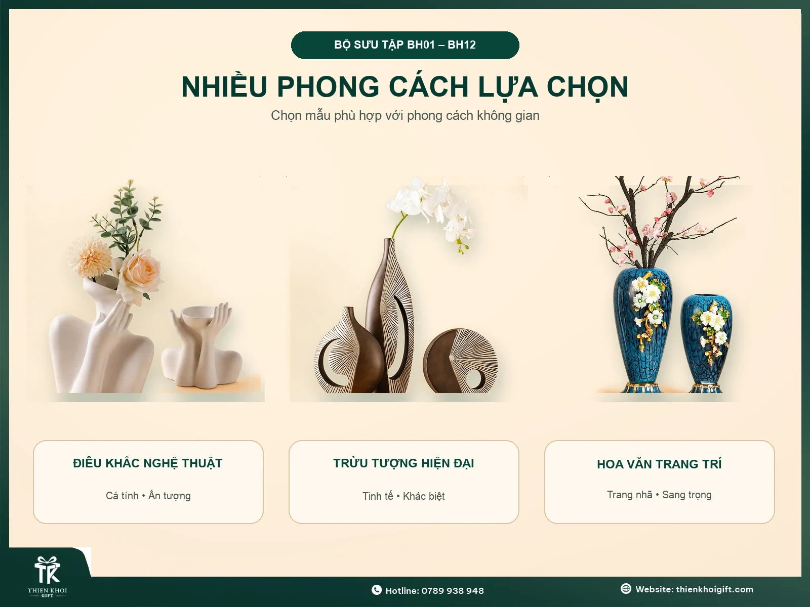 Các phong cách bình hoa nghệ thuật cao cấp