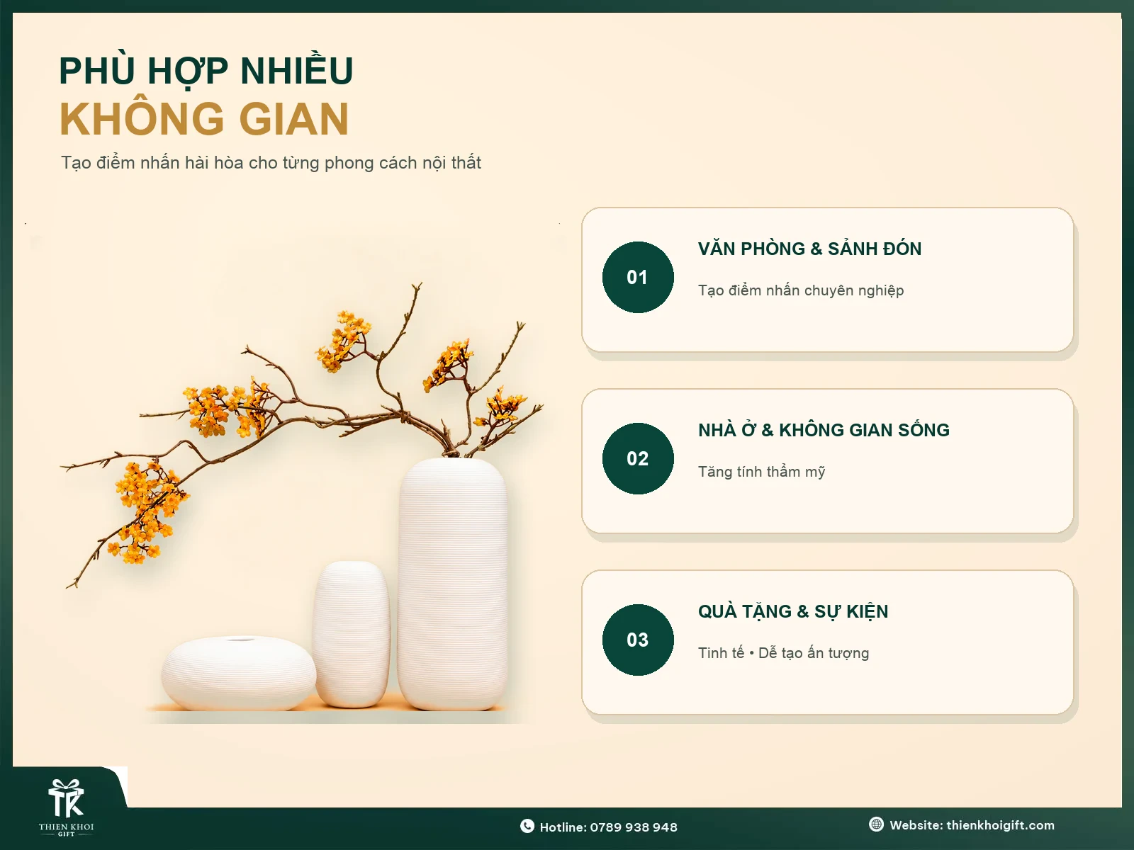 Bình hoa nghệ thuật trang trí văn phòng và nhà ở