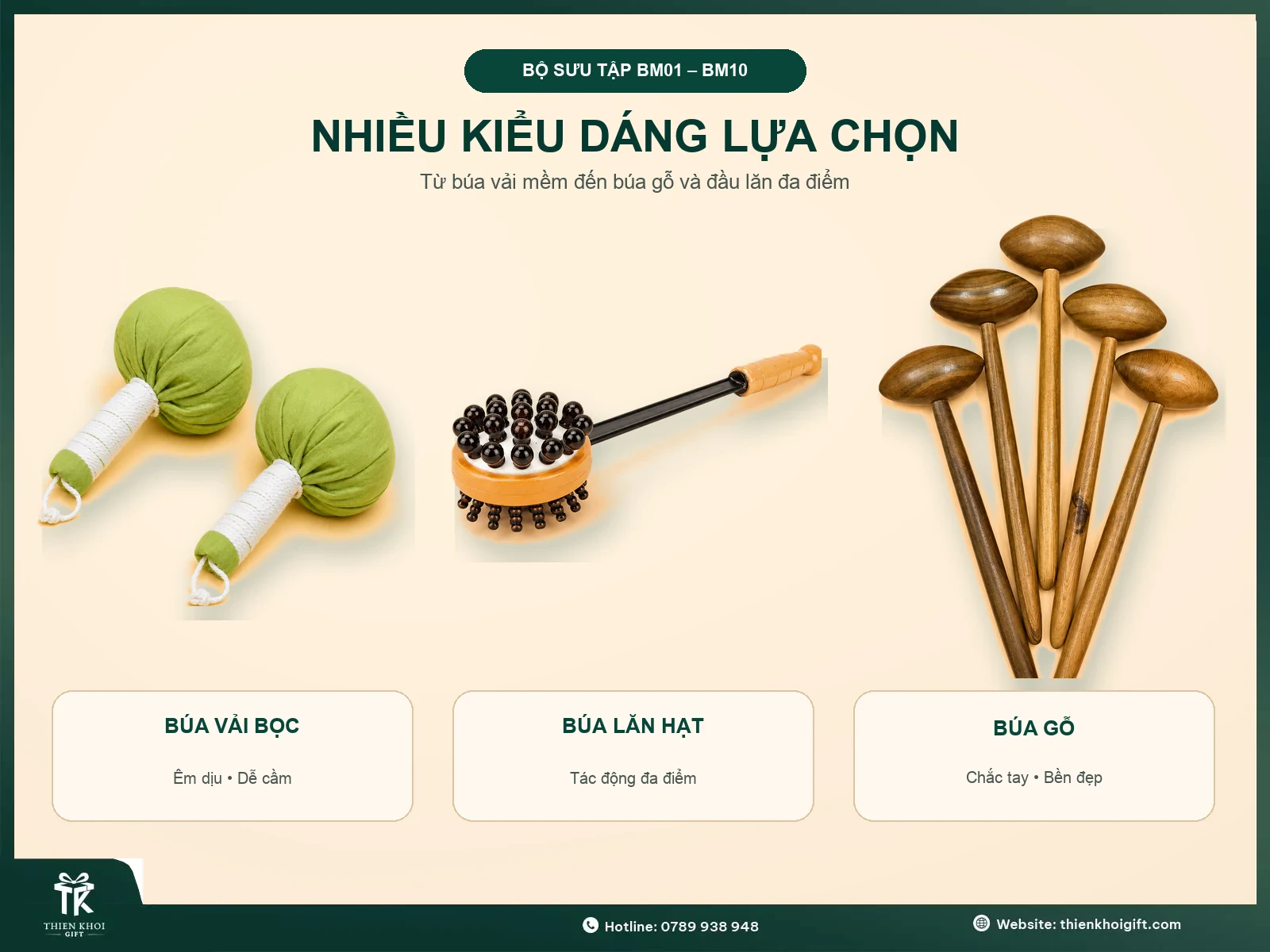 Các kiểu dáng búa massage cầm tay quà tặng doanh nghiệp