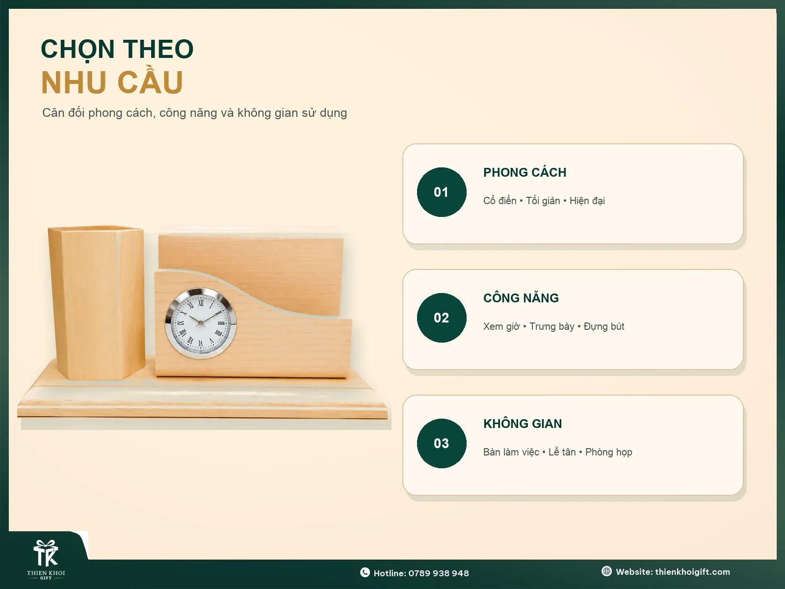 Hướng dẫn chọn đồng hồ để bàn theo phong cách