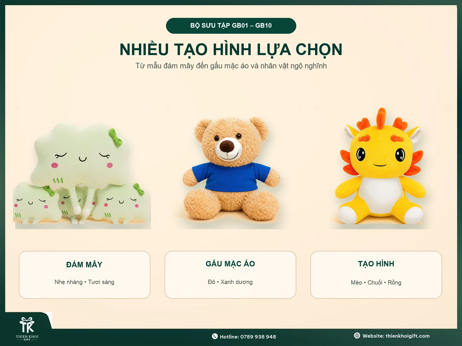 Gấu Bông In/Thêu logo - nhieu tao hinh gau bong qua tang