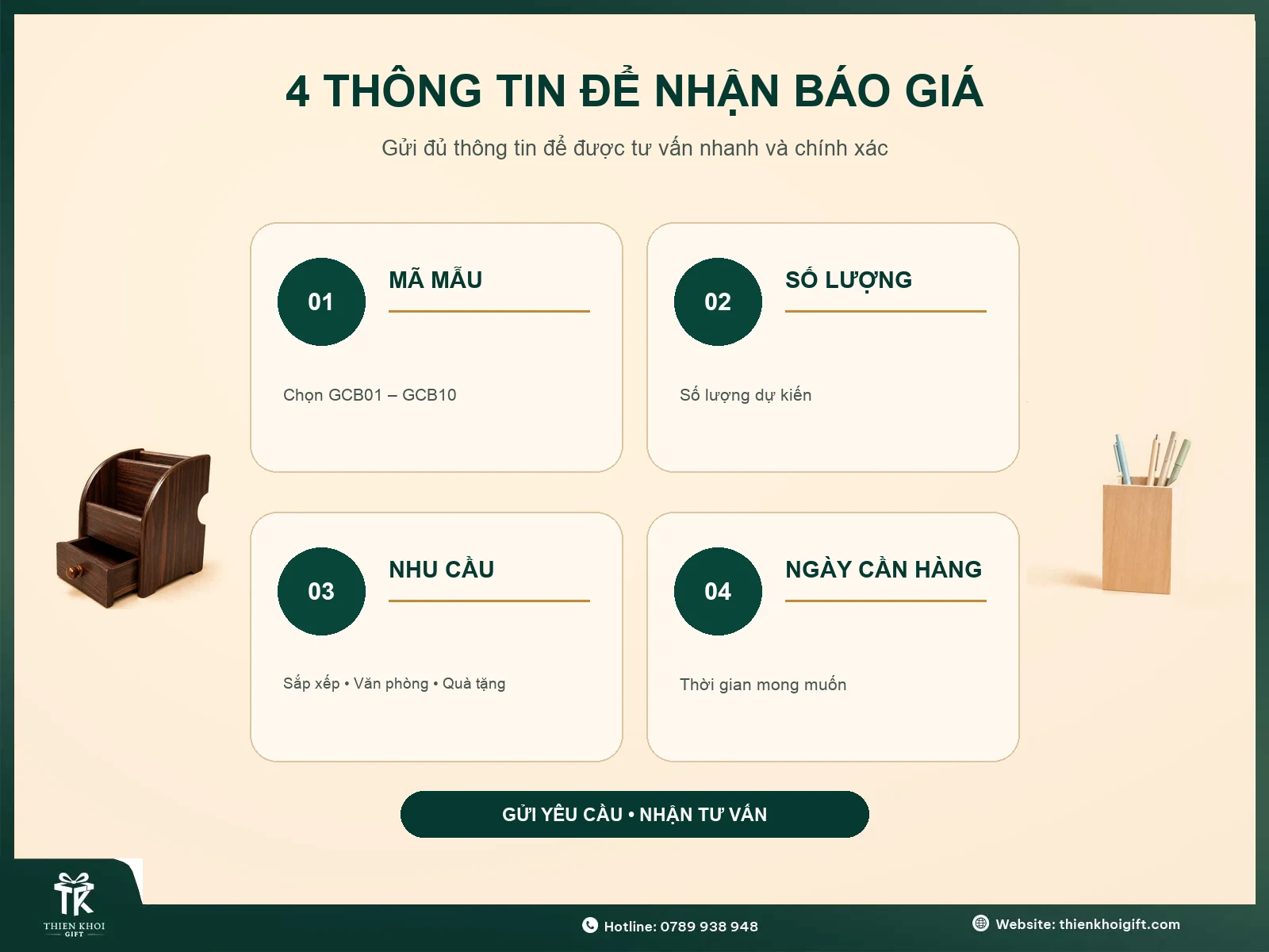 Giá Cắm Bút Để Bàn - thong tin nhan bao gia cam but