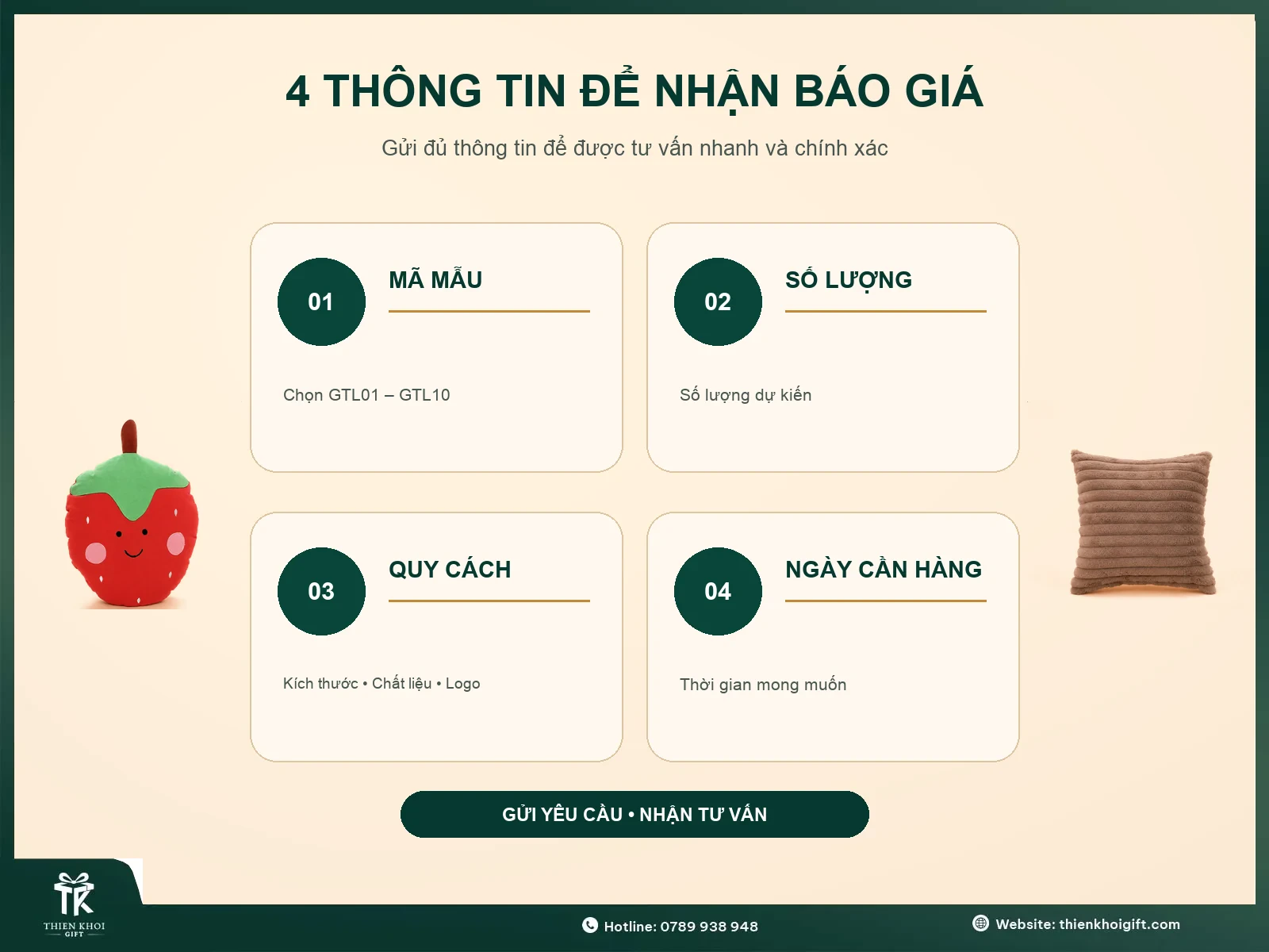 Gối Tựa Lưng In Logo - thong tin nhan bao gia goi tua lung