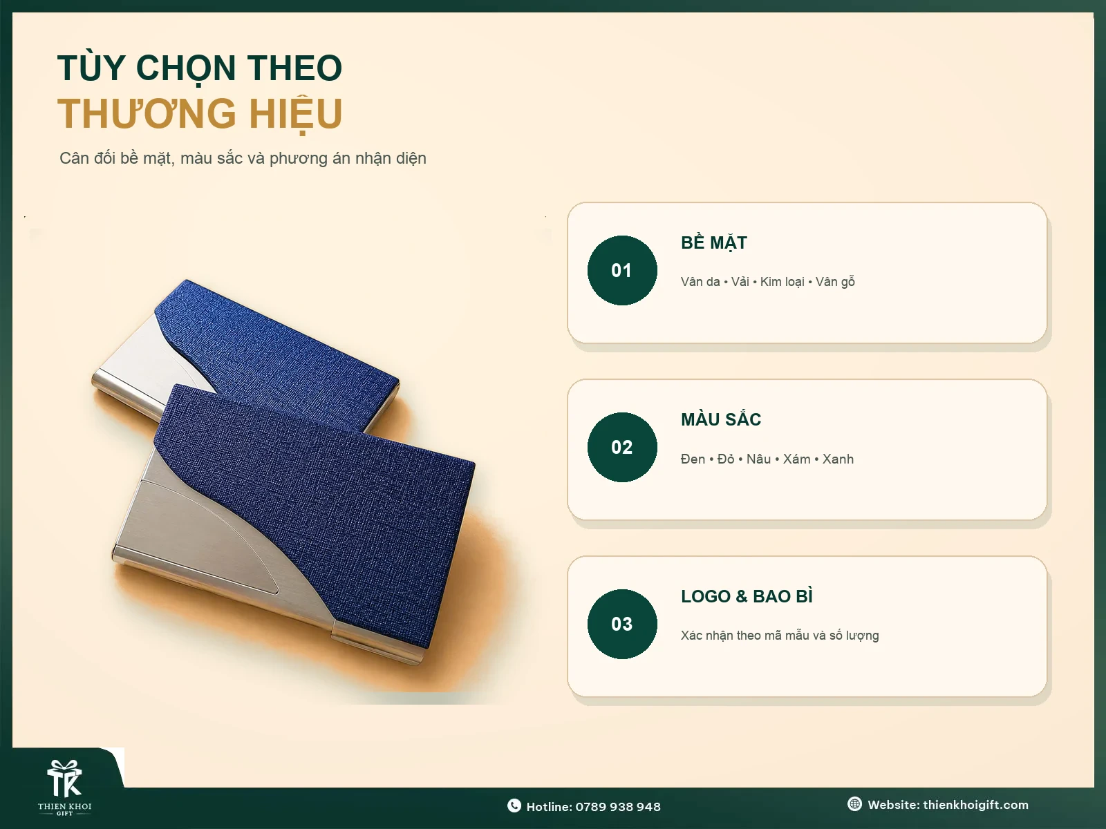 Hộp Đựng Name Card - tuy chon hop dung name card theo thuong hieu