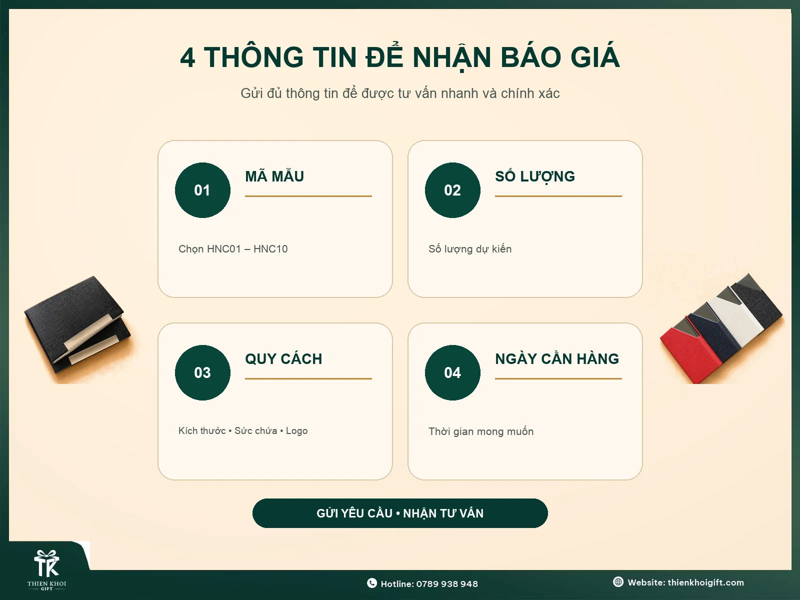 Hộp Đựng Name Card - thong tin nhan bao gia hop dung name card