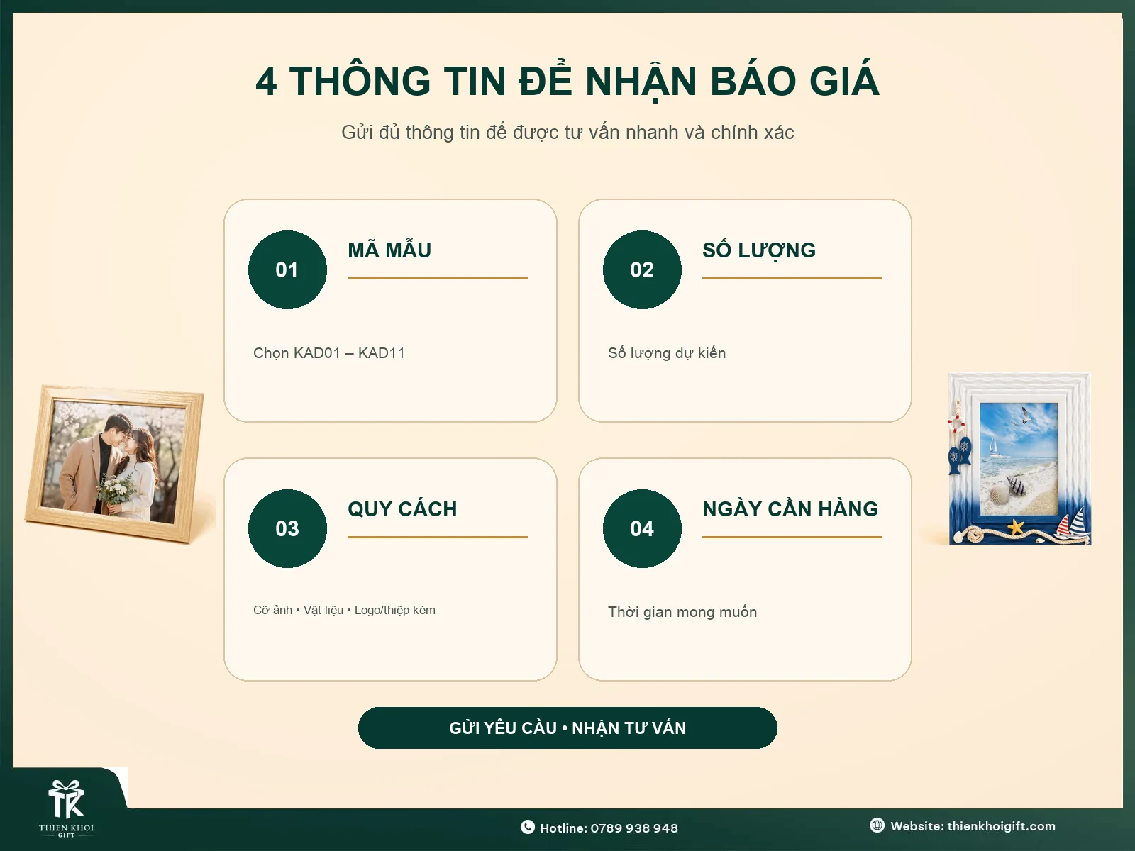 Khung Ảnh Để Bàn - thong tin nhan bao gia khung anh de ban
