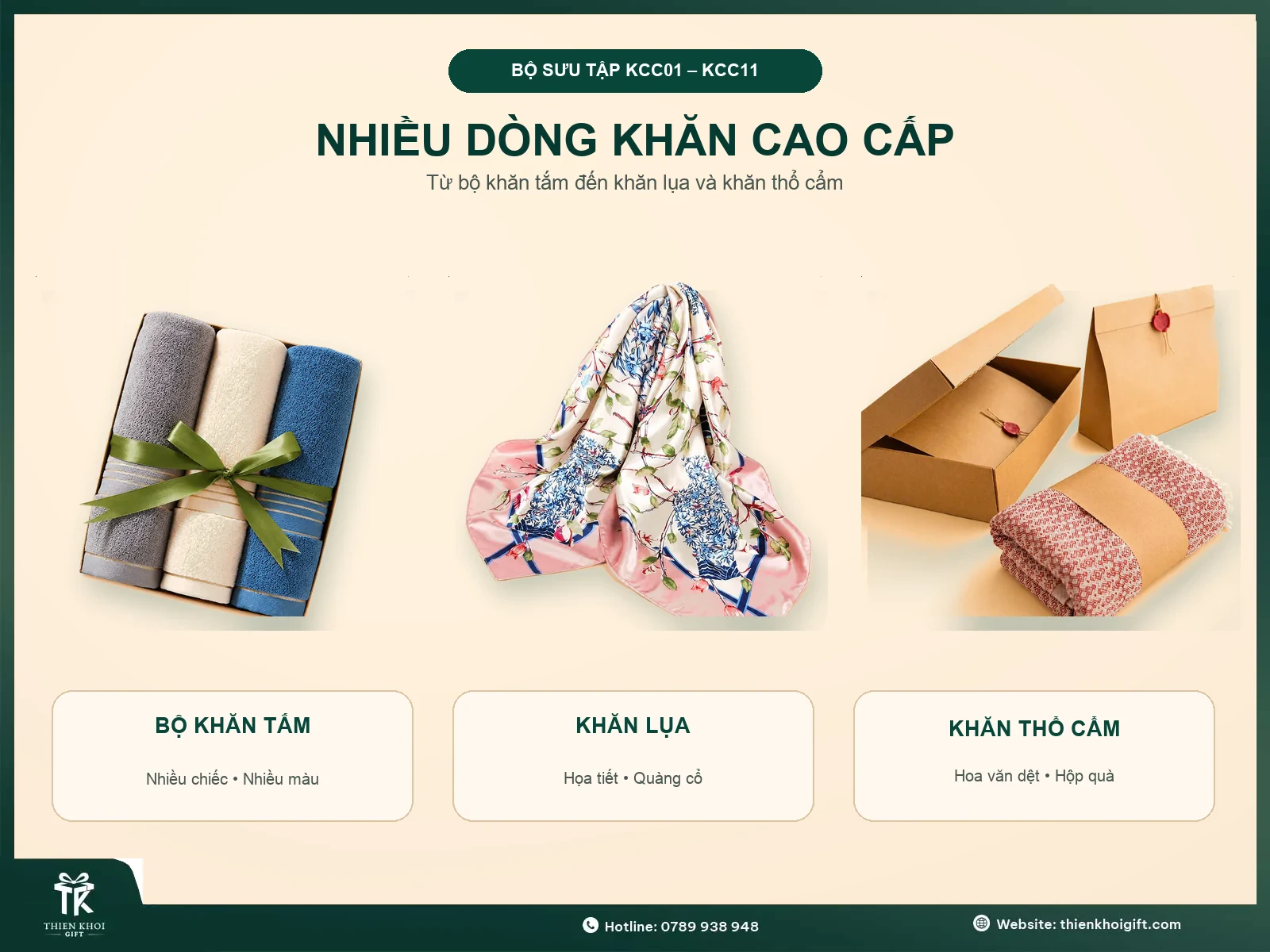 Khăn Cao Cấp Quà Tặng - nhieu dong khan cao cap