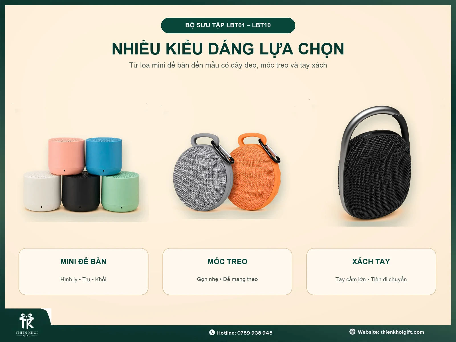 Loa Bluetooth Mini Cầm Tay - nhieu kieu dang loa bluetooth