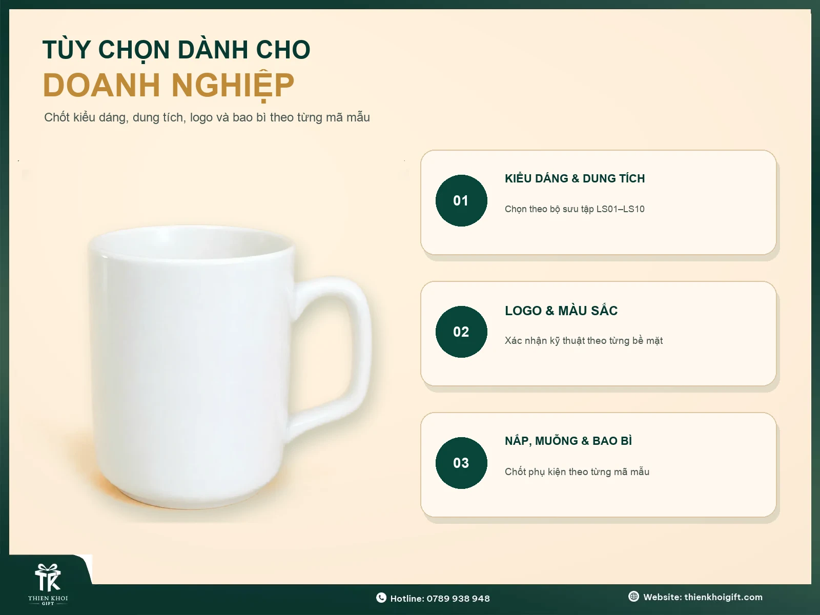 Ly Sứ In Logo - tuy chon ly su cho doanh nghiep