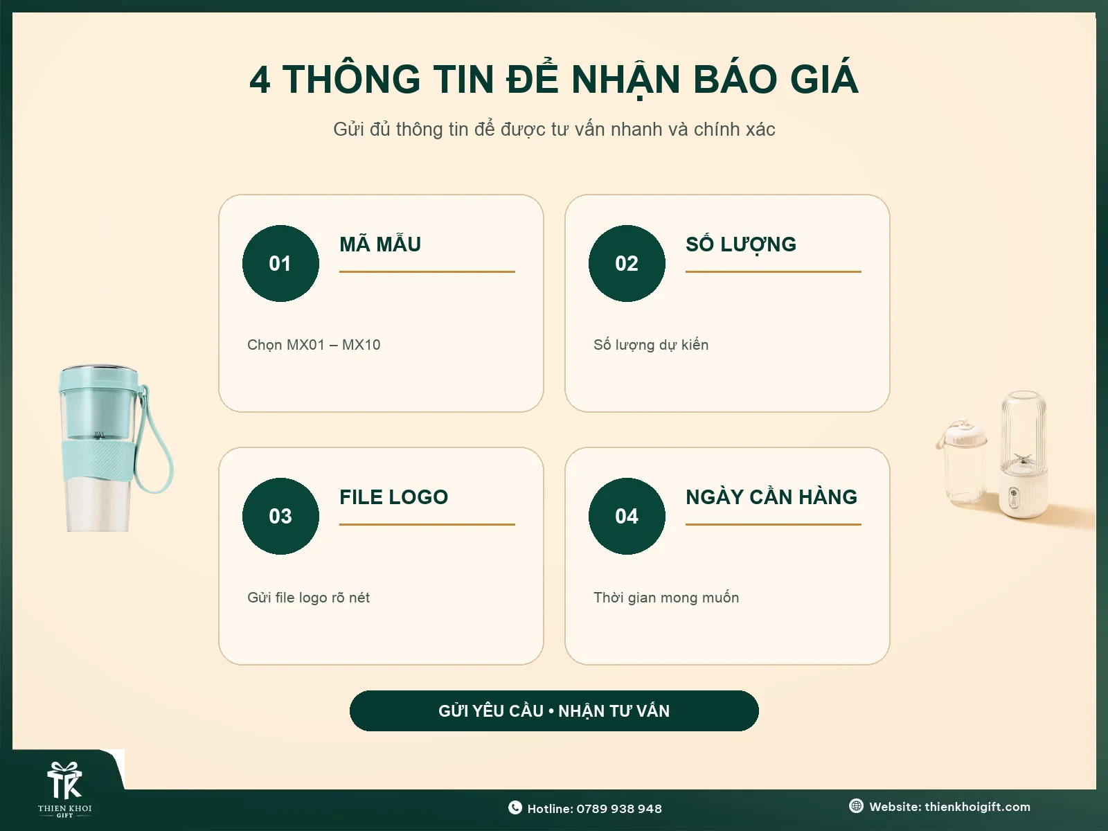 Máy Xay Sinh Tố In Logo - thong tin nhan bao gia may xay sinh to