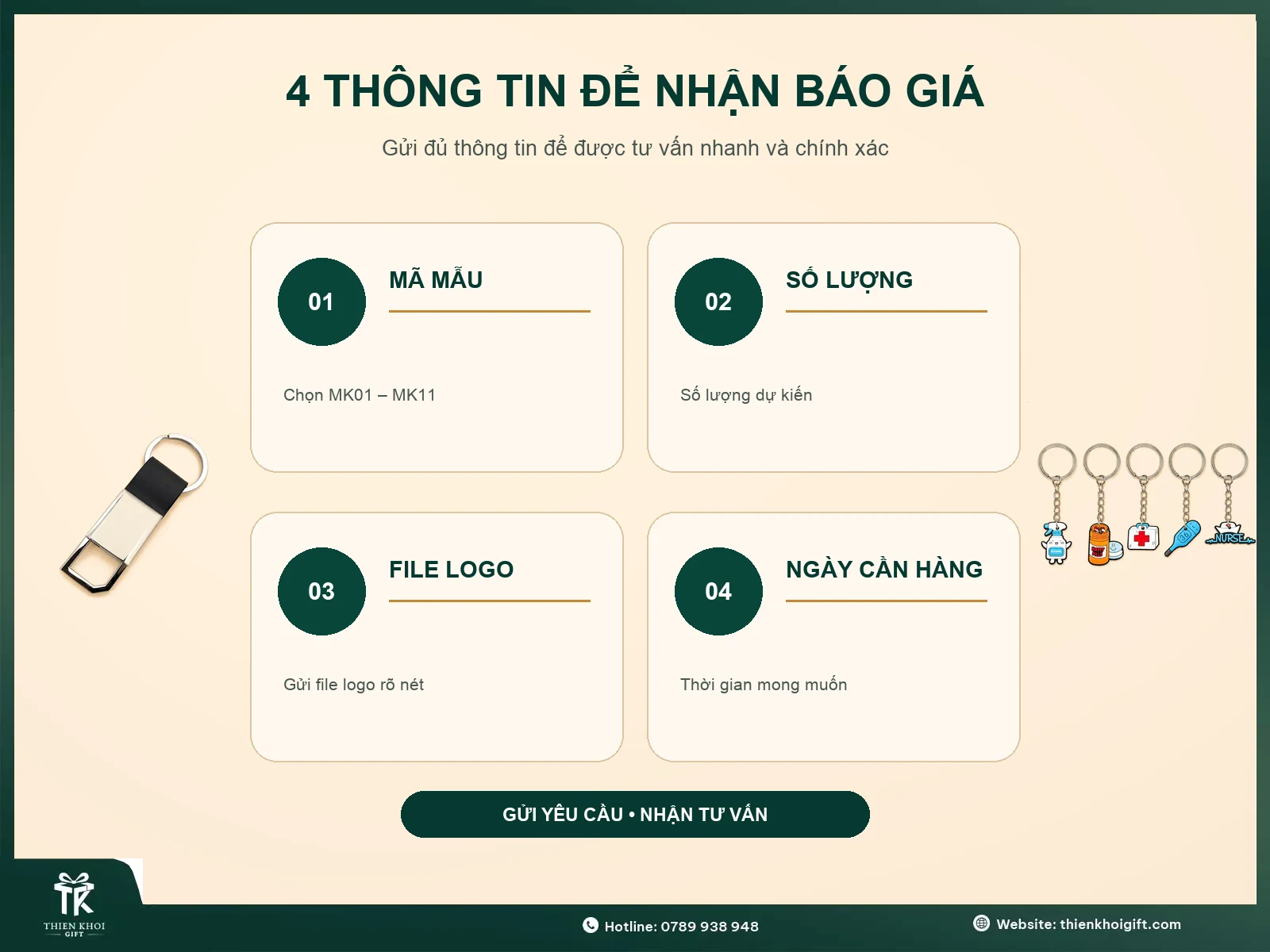 Móc Khoá In Logo - thong tin nhan bao gia moc khoa