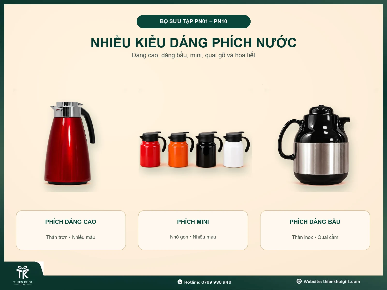 Phích Nước Giữ Nhiệt - nhieu kieu dang phich nuoc giu nhiet