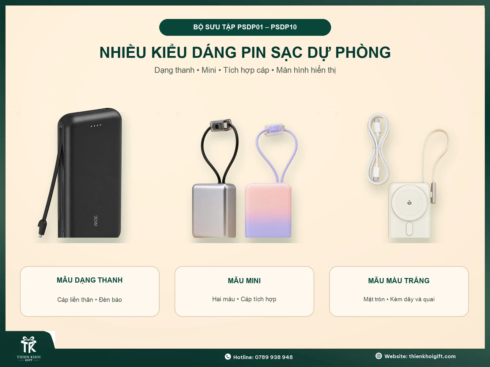 Pin sạc dự phòng - nhieu kieu dang pin sac du phong