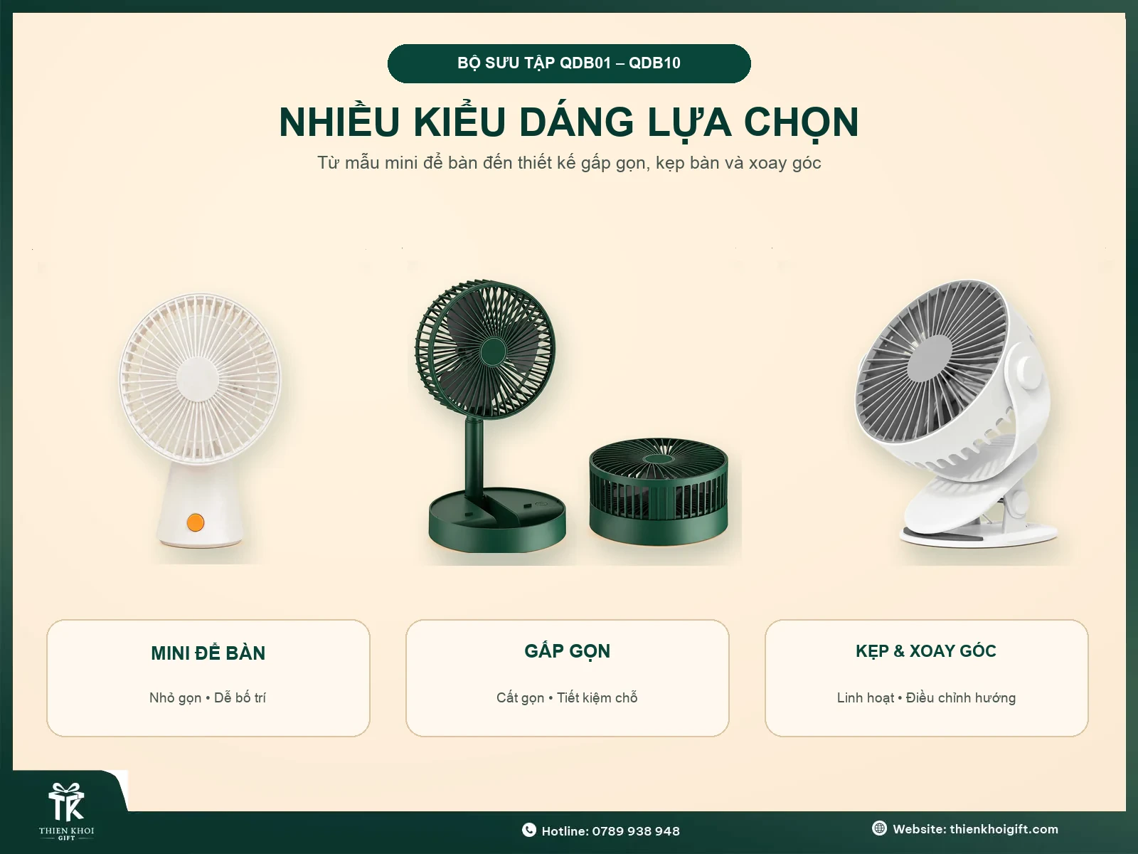 Quạt Mini Để Bàn - nhieu kieu dang quat de ban