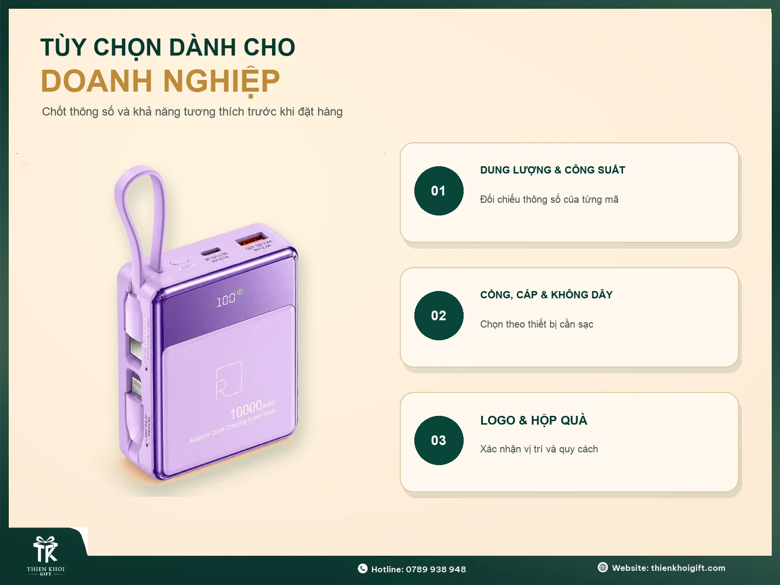 Sạc Dự Phòng Đa Năng - tuy chon sac du phong cho doanh nghiep
