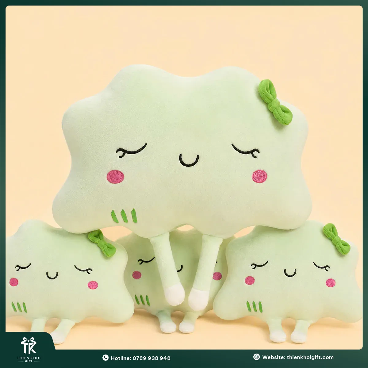 Gấu bông đám mây màu xanh