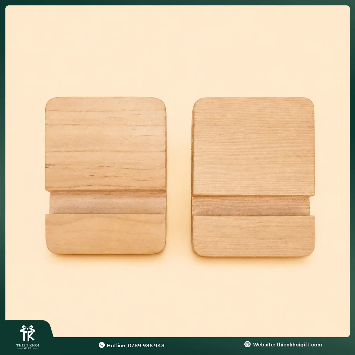 Giá đỡ điện thoại gỗ để bàn