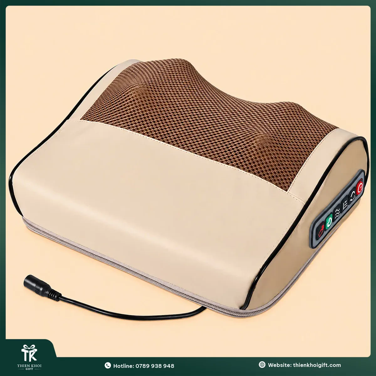 Gối massage cổ vai gáy có nhiệt