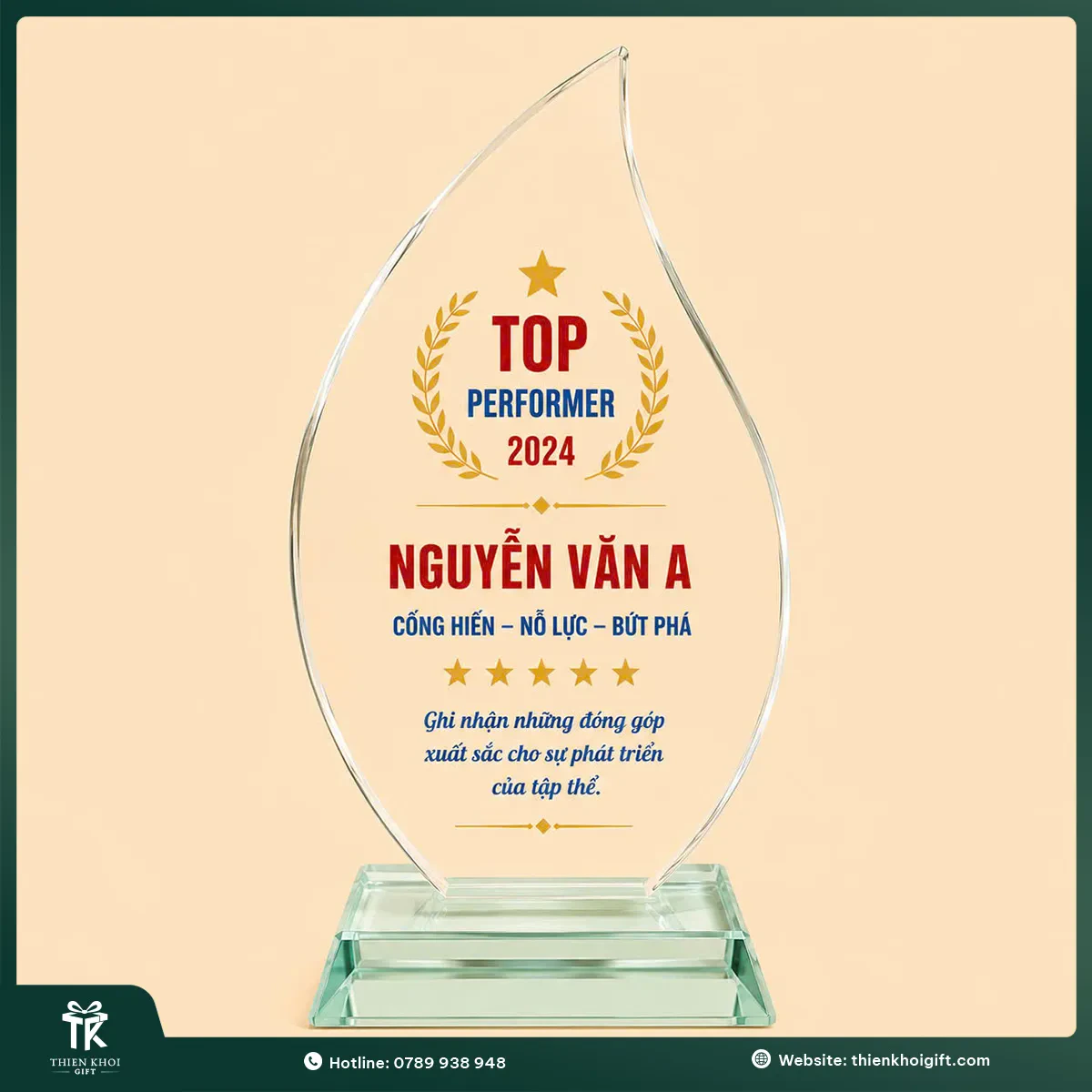 Kỷ niệm chương pha lê top performer