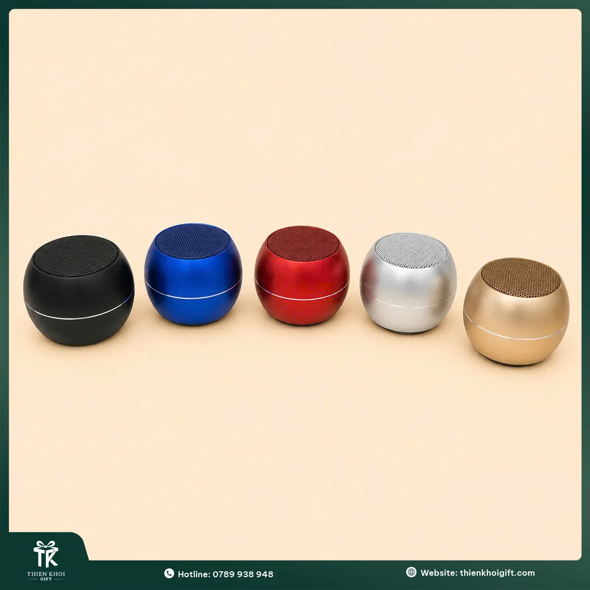 Loa Bluetooth mini kim loại nhiều màu