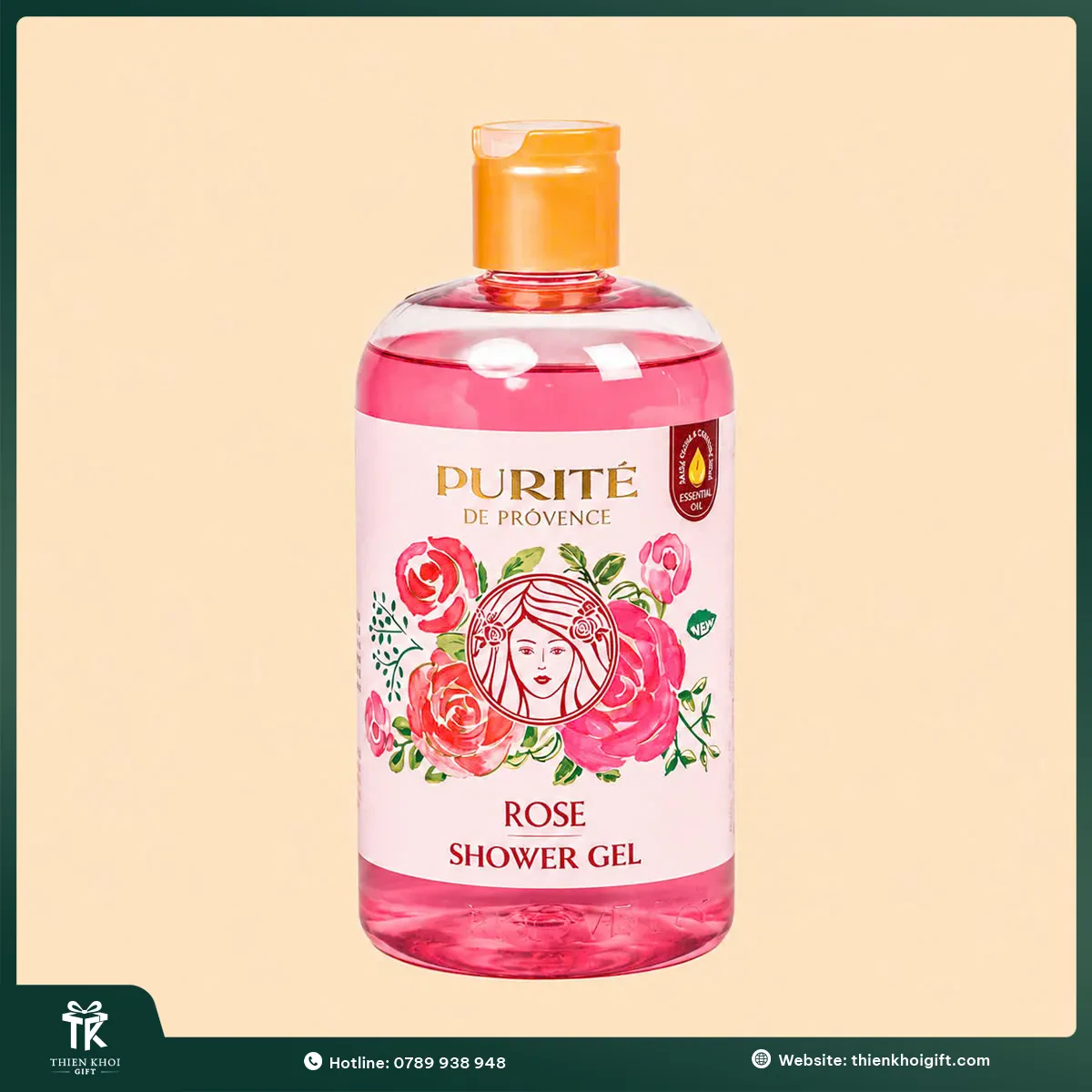 Gel tắm hoa hồng Purité de Provence