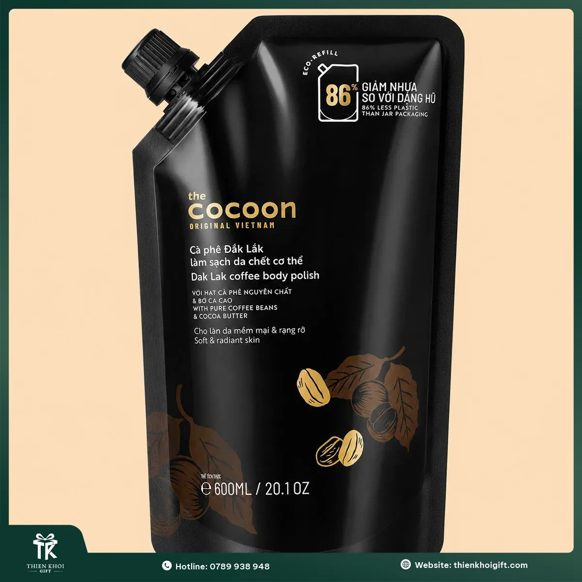 Tẩy da chết cơ thể cà phê Cocoon