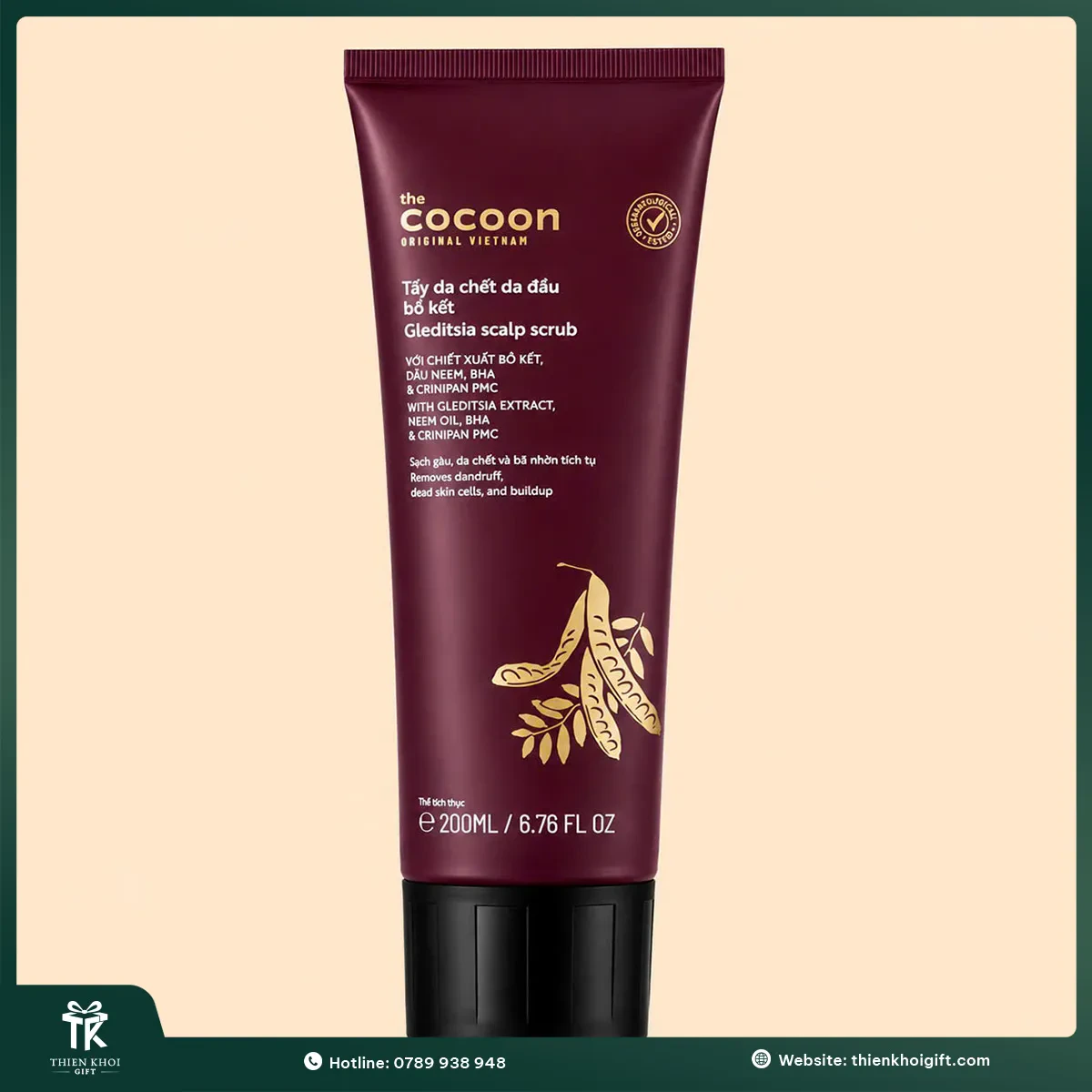 Tẩy da chết da đầu bồ kết Cocoon