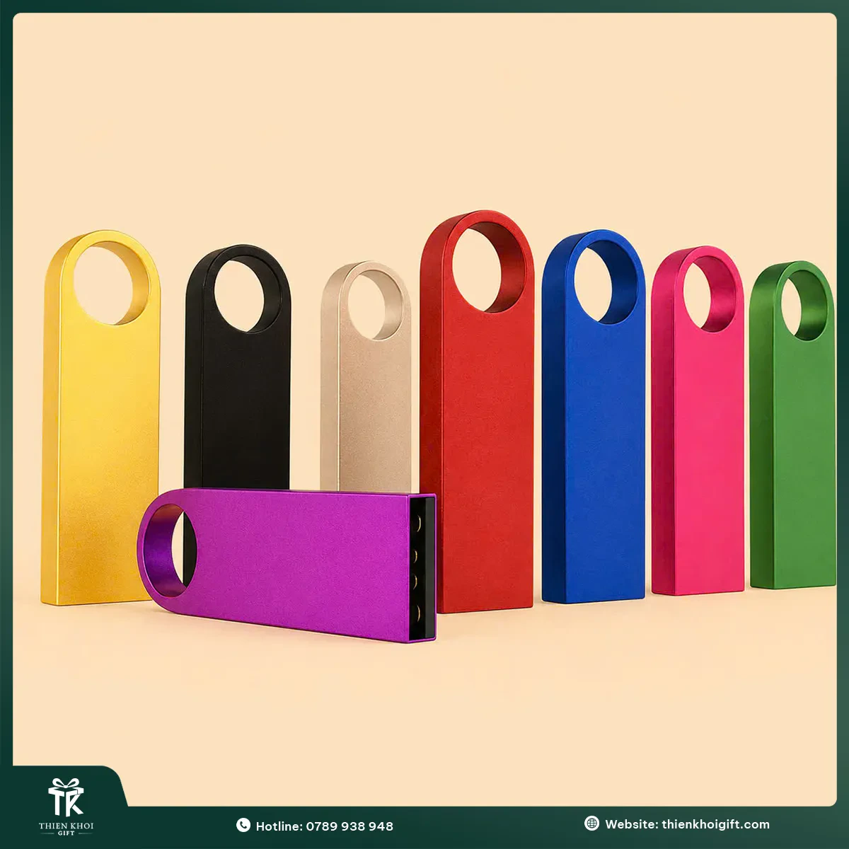 USB mini kim loại nhiều màu